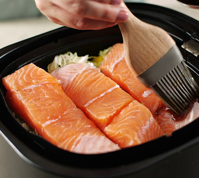 Lachsfilet in der Hei&szlig;luftfritteuse