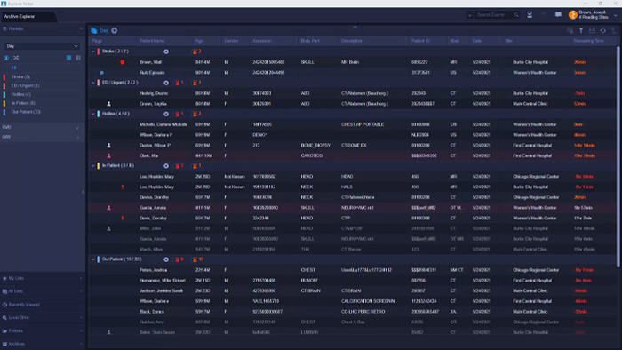 Vorführung des Philips Radiology Workflow Orchestrator bei der diagnostischen Bildbefundung