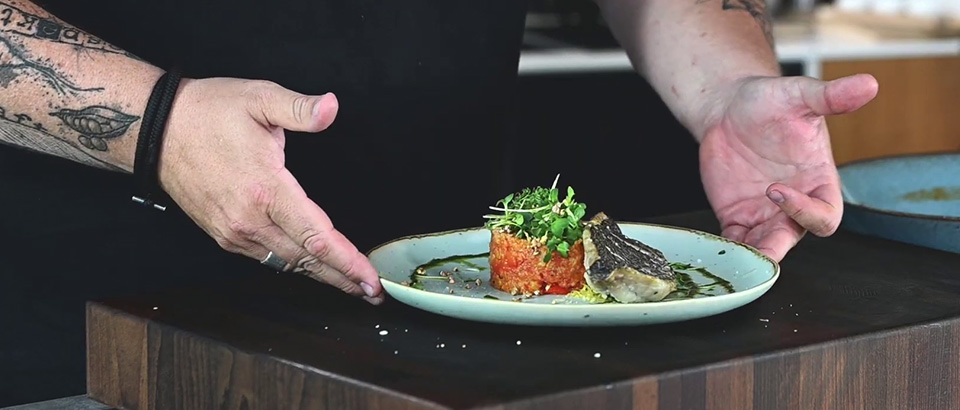 Gazpacho-Tartar / Gem&uuml;se mit Doradenfilet